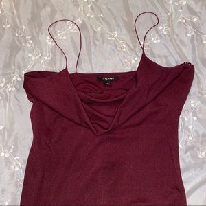 Cowl Neck Midi Dress